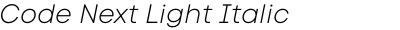 Code Next Light Italic